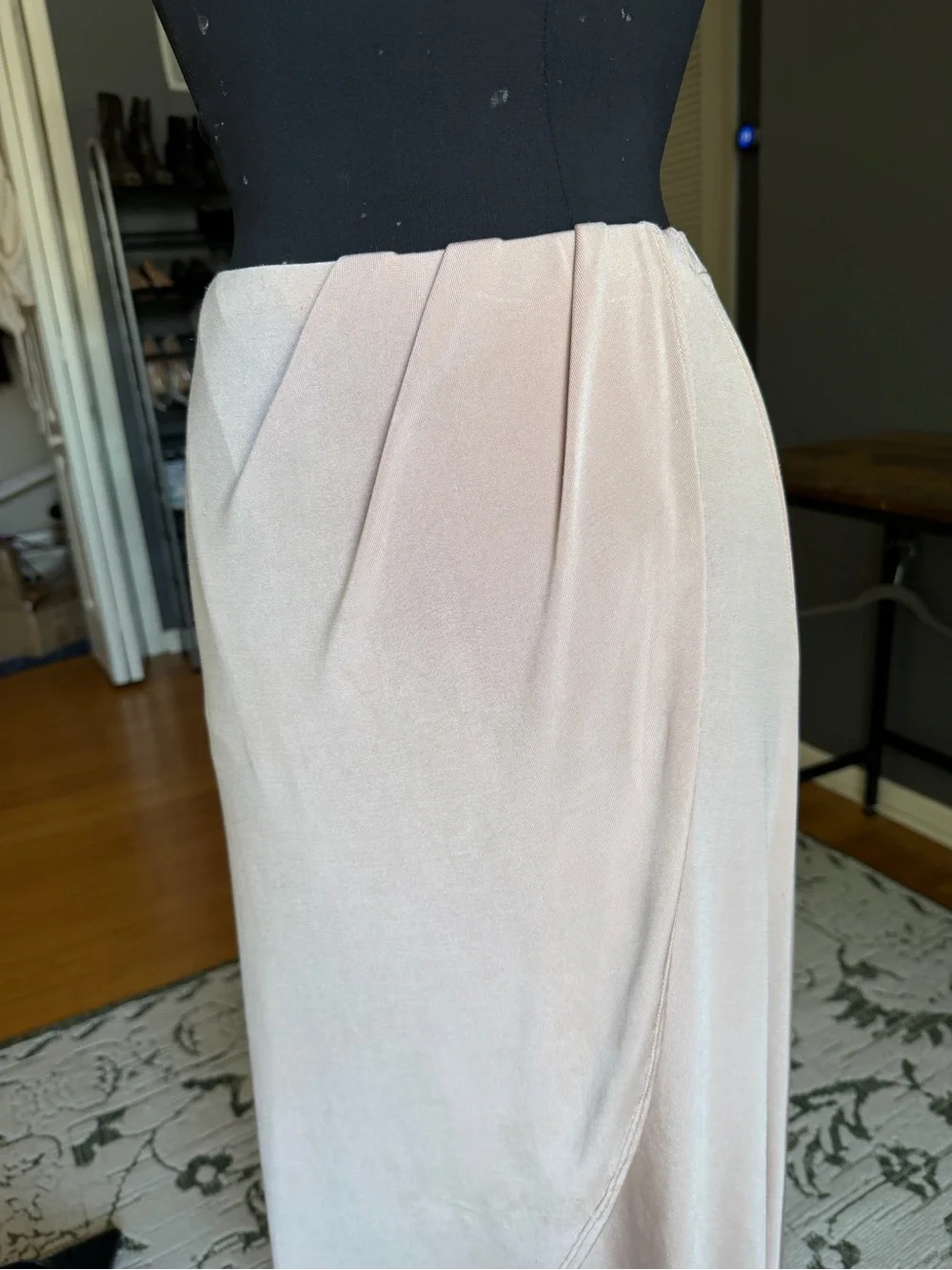 Free People Pale Blush High-Low Wrap Skirt